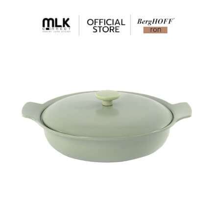 กระทะทรงลึกพร้อมฝาและมือจับเหล็กหล่อ BergHOFF  รุ่น Ron ทนทาน  28 ซม. สีเขียว 3900043_1
